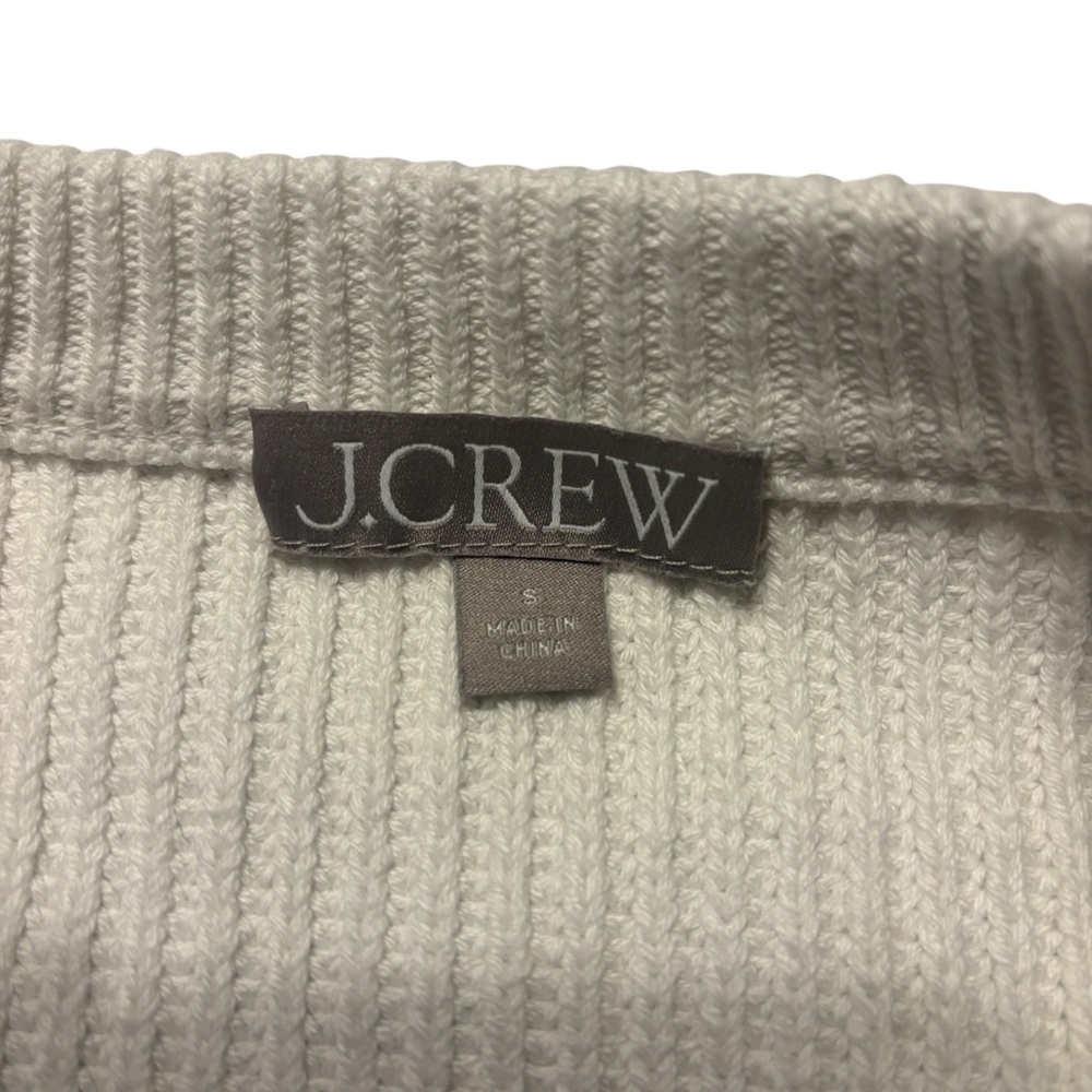 J. Crew Four Pocket Cardigan S Relaxed Fit Soft Cotton Chunky Knit Nautical - Picture 7 of 9